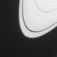 A 750-mile long bright feature along the edge of Saturn’s A-Ring as seen on April 15, 2013. (NASA/JPL-Caltech/Space Science Institute)